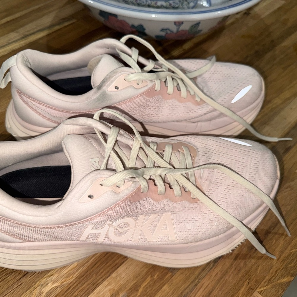 Hoka Women's Pale Pink Lightweight Running Shoes